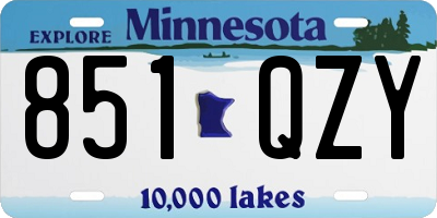 MN license plate 851QZY