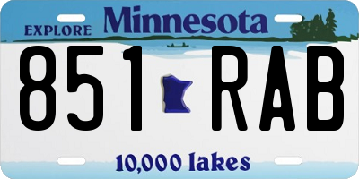 MN license plate 851RAB