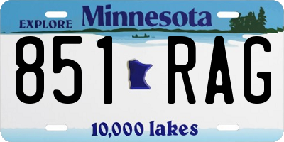 MN license plate 851RAG