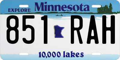 MN license plate 851RAH