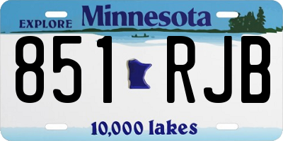 MN license plate 851RJB