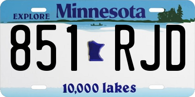 MN license plate 851RJD