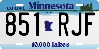 MN license plate 851RJF