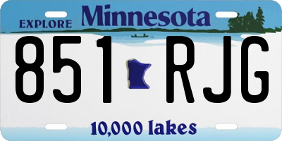 MN license plate 851RJG