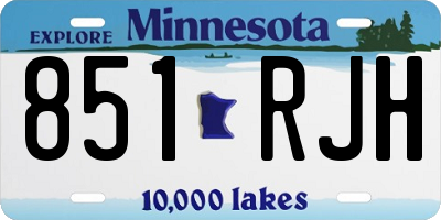 MN license plate 851RJH
