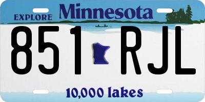 MN license plate 851RJL