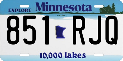 MN license plate 851RJQ