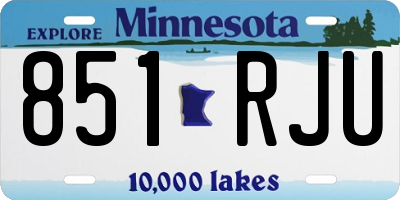 MN license plate 851RJU
