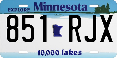 MN license plate 851RJX