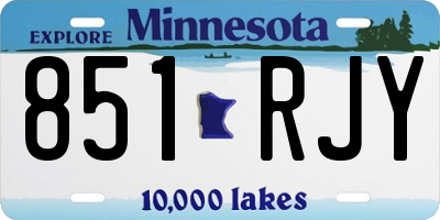 MN license plate 851RJY