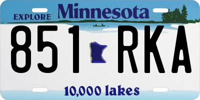 MN license plate 851RKA