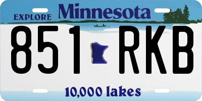 MN license plate 851RKB