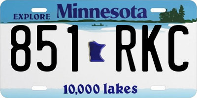 MN license plate 851RKC