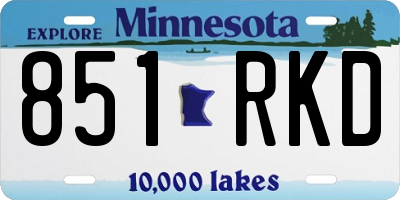 MN license plate 851RKD