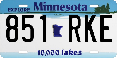 MN license plate 851RKE