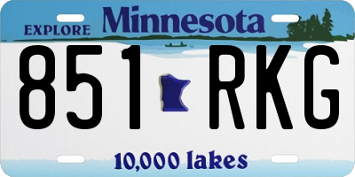MN license plate 851RKG