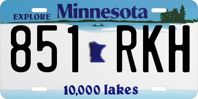 MN license plate 851RKH