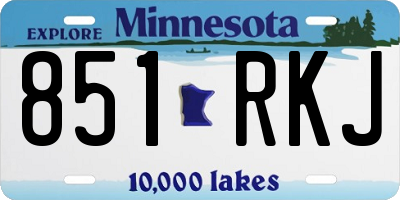 MN license plate 851RKJ