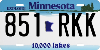 MN license plate 851RKK