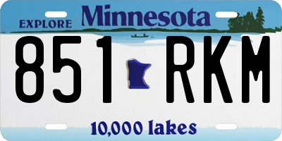 MN license plate 851RKM