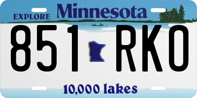 MN license plate 851RKO