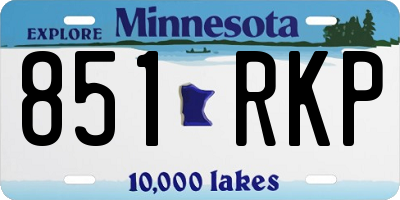 MN license plate 851RKP