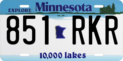 MN license plate 851RKR