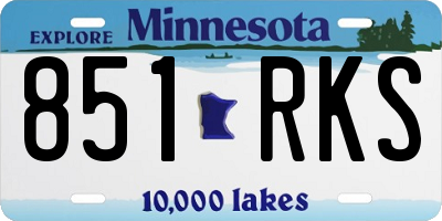 MN license plate 851RKS