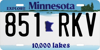MN license plate 851RKV