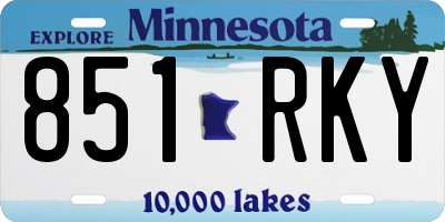 MN license plate 851RKY
