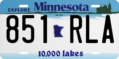 MN license plate 851RLA