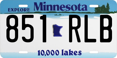 MN license plate 851RLB