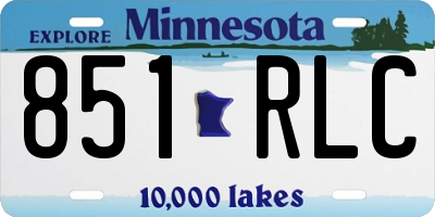 MN license plate 851RLC
