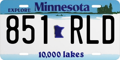 MN license plate 851RLD