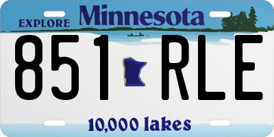MN license plate 851RLE