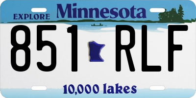 MN license plate 851RLF