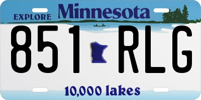 MN license plate 851RLG