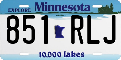 MN license plate 851RLJ