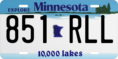 MN license plate 851RLL