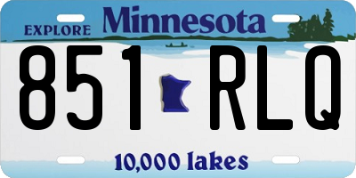 MN license plate 851RLQ