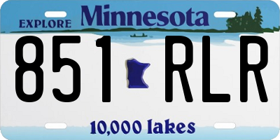 MN license plate 851RLR