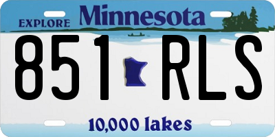 MN license plate 851RLS