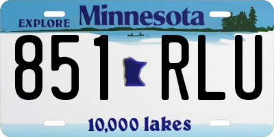 MN license plate 851RLU