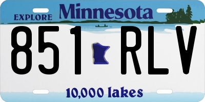 MN license plate 851RLV