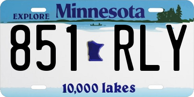 MN license plate 851RLY