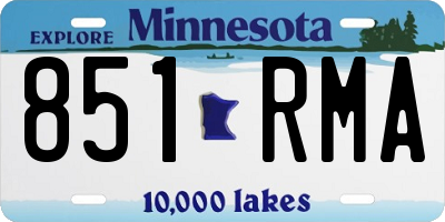 MN license plate 851RMA