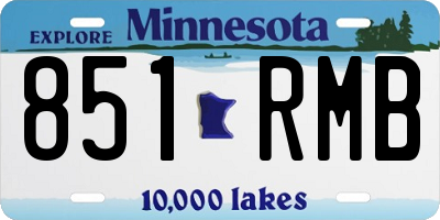 MN license plate 851RMB