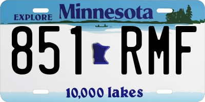 MN license plate 851RMF