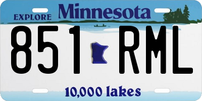 MN license plate 851RML