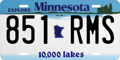 MN license plate 851RMS